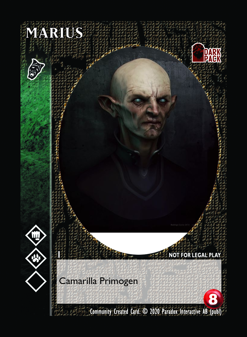 Marius - Custom Card - Black Chantry Productions | VTES Community Cards ...