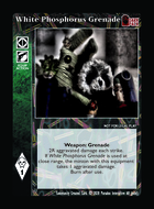 White Phosphorus Grenade - Custom Card