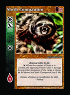 Sloth Companion - Custom Card