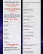 Savage Battlelords Errata