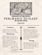 Dredged Up Dictates: Perchance to Sleep