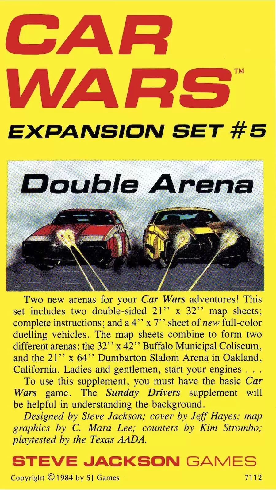 Car Wars Expansion Set 5 - Double Arena - Steve Jackson Games | Car ...