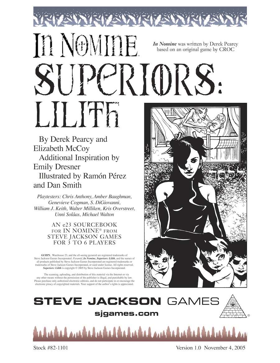 In Nomine Superiors: Lilith - Steve Jackson Games | In Nomine | DriveThruRPG