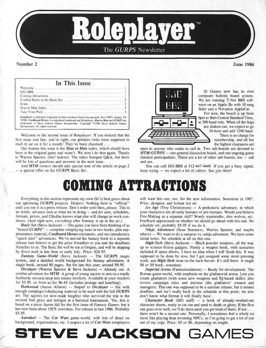 Roleplayer 02 Steve Jackson Games Roleplayer DriveThruRPG