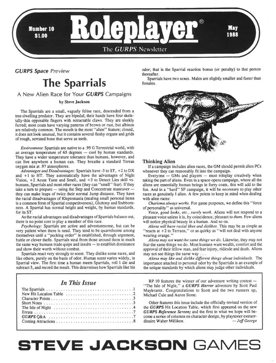 Roleplayer 10 Steve Jackson Games Roleplayer DriveThruRPG