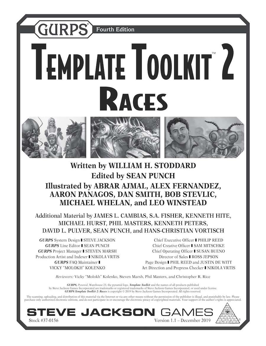 GURPS Template Toolkit 2: Races - Steve Jackson Games | GURPS Fourth ...