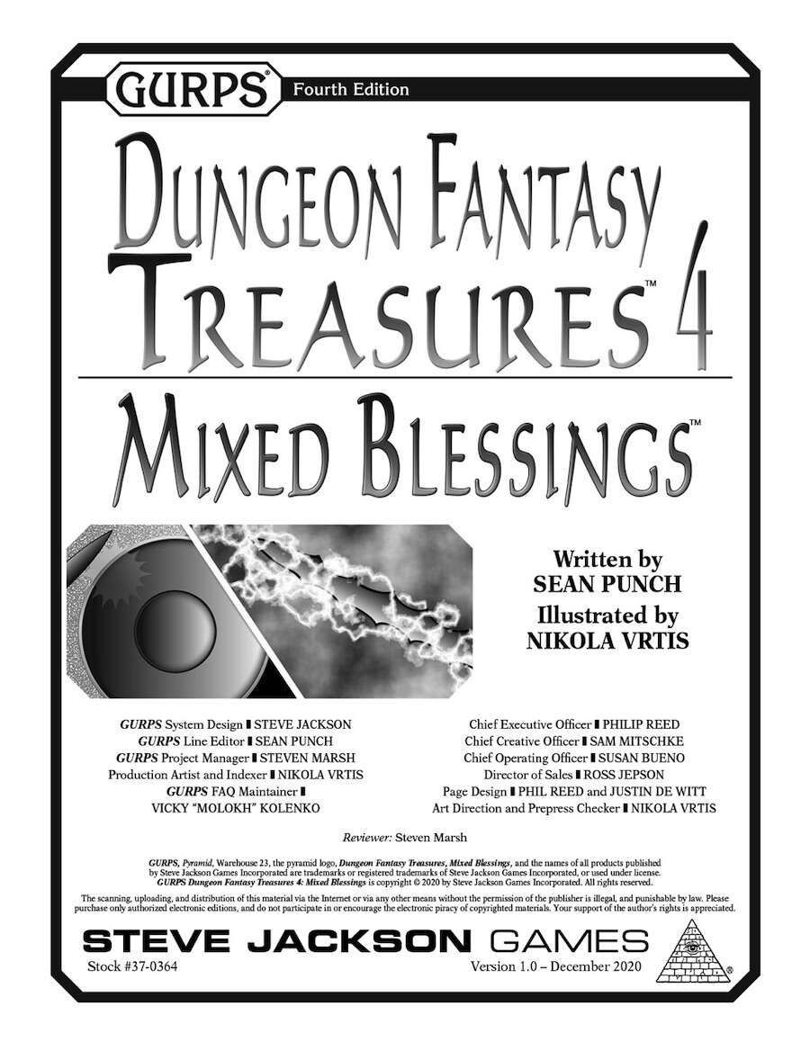 GURPS Dungeon Fantasy Treasures 4: Mixed Blessings - Steve Jackson ...