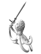 Foes: Octopus Warrior with 2-Handed Sword (STL)