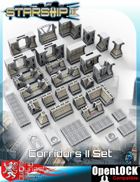 Starship II 3D Printable OpenLOCK Deck Plans - Corridor II Tiles