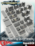 Starship II 3D Printable OpenLOCK Deck Plans - Engineering Bulkhead Tiles