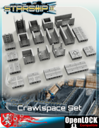 Starship II 3D Printable OpenLOCK Deck Plans - Crawlspaces