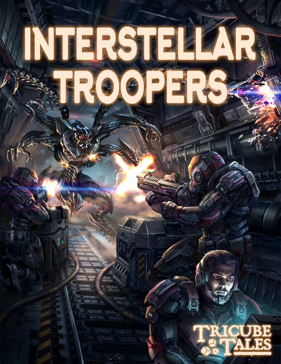 Interstellar Troopers (Tricube Tales One-Page RPG with Scribus Template) -  Zadmar Games | Tricube Tales | DriveThruRPG