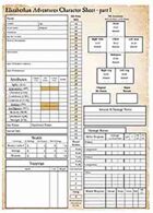 Elizabethan Adventures: 3-Page Character Sheets