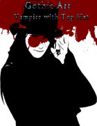 Gothic Art: Vampire with Top Hat