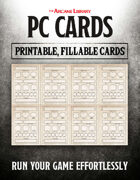 Combat Cards: Fillable PC Cards (5E)