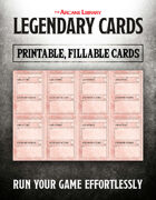 Combat Cards: Fillable Legendary Cards (5E)
