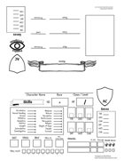 5E Character Table Tent / Quick Reference