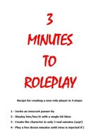 3 Minutes to Roleplay