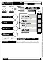 Mothership RPG Compatible - Android Character Sheet - FORM FILLABLE
