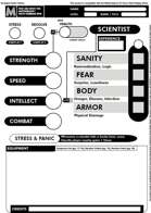 Mothership RPG Compatible - Scientist Character Sheet - FORM FILLABLE