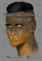 Half-Orc Portrait Stock Art