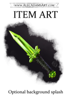 Peridot Blade Magic Item - RPG Stock Art