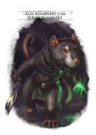 Rat Folk Warlock - RPG Stock Art
