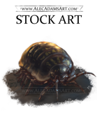 Giant Pill Bug (isopod) - RPG Stock Art