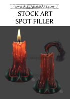 Occult Candle Spot Filler - RPG Stock Art