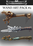 Wand Art Pack #2 - RPG Stock Art