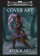Human Sorcerer Cover Art/Full Page - RPG Stock Art