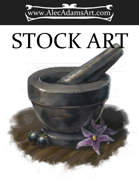 Mortar & Pestle - RPG Stock Art
