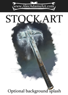 Frost Hammer Magic Item - RPG Stock Art