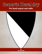Generic Heraldry: Norman Per bend argent and sable