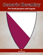 Generic Heraldry: Norman Per bend purpure and argent