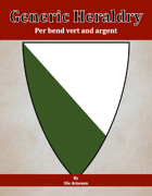 Generic Heraldry: Norman Per bend vert and argent