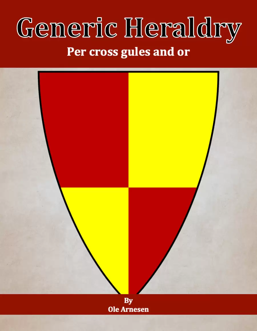 Gules Color Generic Heraldry: Norman Per cross gules and or - Talion Games ...