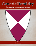 Generic Heraldry: Norman Per saltire purpure and argent