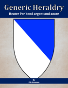 Generic Heraldry: Heater Per bend argent and azure