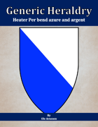 Generic Heraldry: Heater Per bend azure and argent