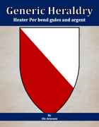 Generic Heraldry: Heater Per bend gules and argent