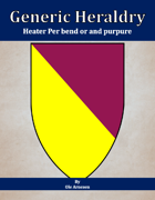 Generic Heraldry: Heater Per bend or and purpure
