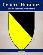 Generic Heraldry: Heater Per bend or and sable
