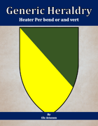 Generic Heraldry: Heater Per bend or and vert