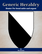 Generic Heraldry: Heater Per bend sable and argent