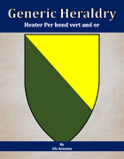 Generic Heraldry: Heater Per bend vert and or