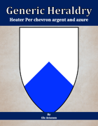 Generic Heraldry: Heater Per chevron argent and azure
