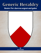 Generic Heraldry: Heater Per chevron argent and gules
