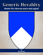 Generic Heraldry: Heater Per chevron azure and argent