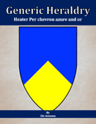 Generic Heraldry: Heater Per chevron azure and or
